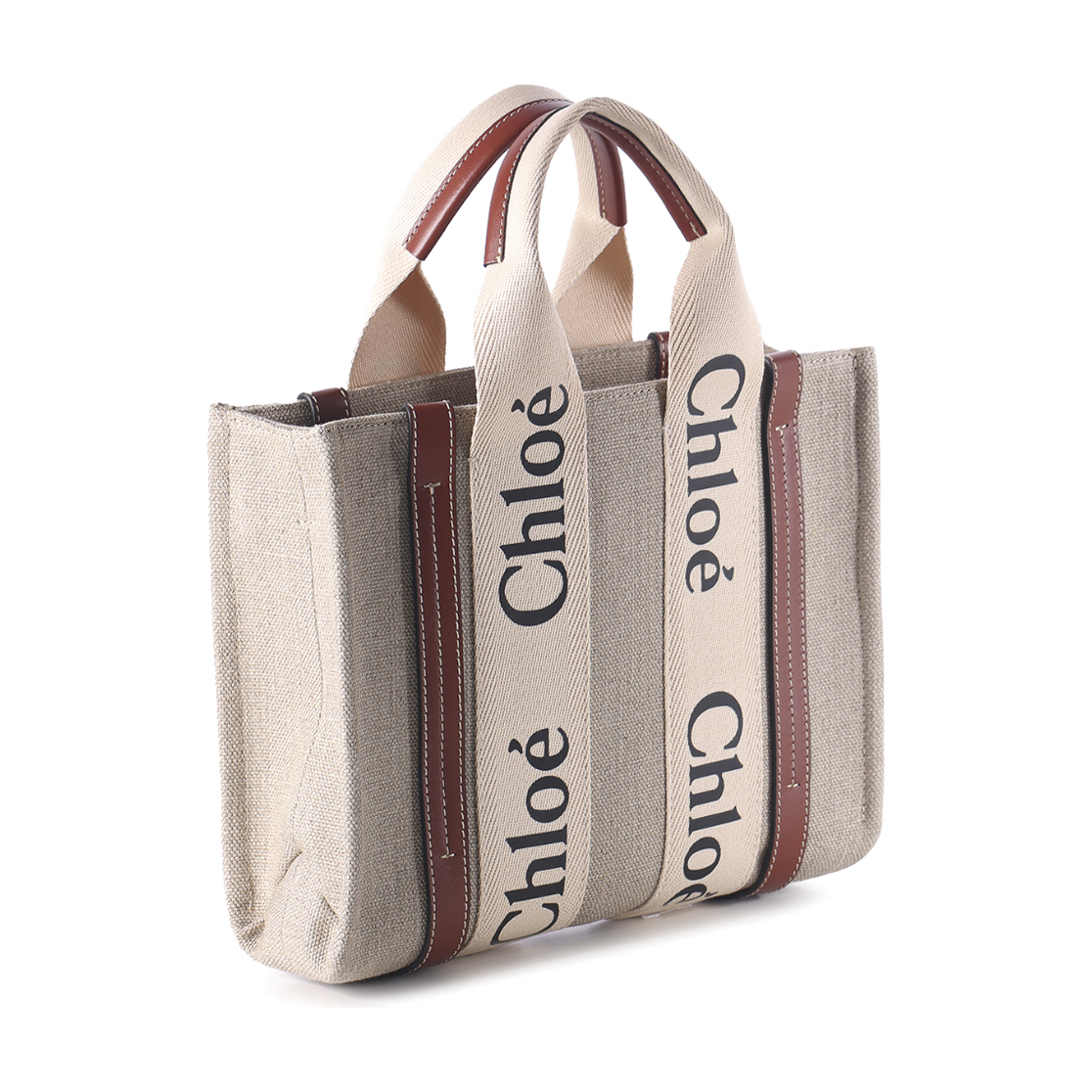 トートバッグ CHLOE WOODY TOTE BAG\tCHC24AP243I26\t90U\t\tBROWN Chloé Medium Woody Tote Bag – LILUMILANO